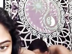 Indian girl from Chennai showing her big round ass cheeks while getting fucked doggy style and then getting tit fucked and sucking cock post sex session with her black boyfriend.